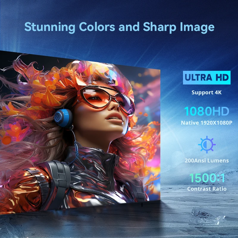 جهاز عرض LCD صغير X3AQ أصلي 1080P 4K فك يدعم أندرو...