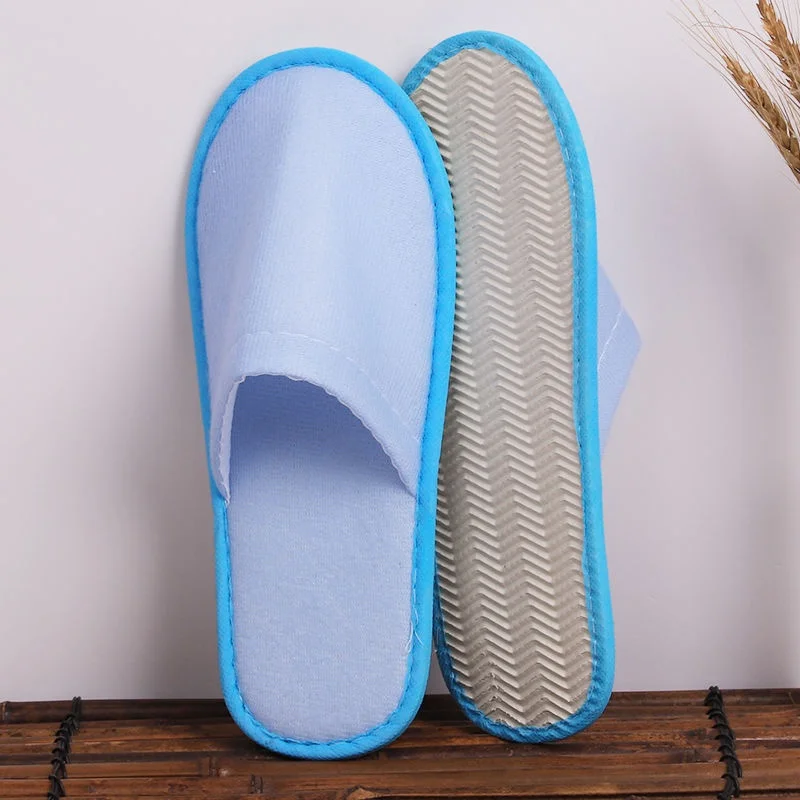 5Pairs Disposable Slippers Hotel Travel Slipper Party Home Guest Men Women Unisex Closed Toe Anti-slip Slippers Sanitary Sandals 4