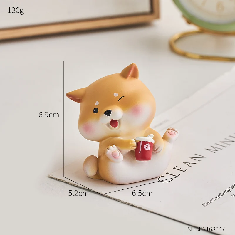 Cute Tumbler Mini Shiba Inu Miniatures Desktop Ornaments Cartoon Dog  Figurine Home Decoration Accessories Fairy Garden Toys Gift - AliExpress