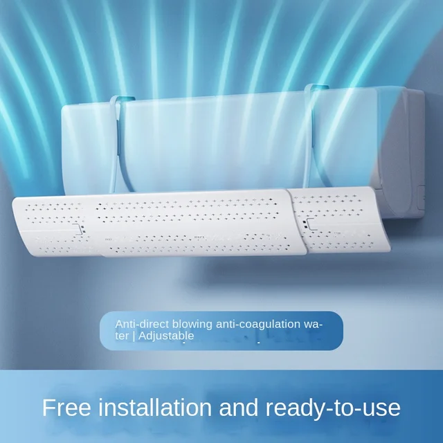 103 Cm Nagy Méretezhető Függő Típusú Légkondicionáló Szélvédő Irányításgátló Fújó Levegő-Elítélő Terelőlap Műanyag Finom Lyukak Szerszámai