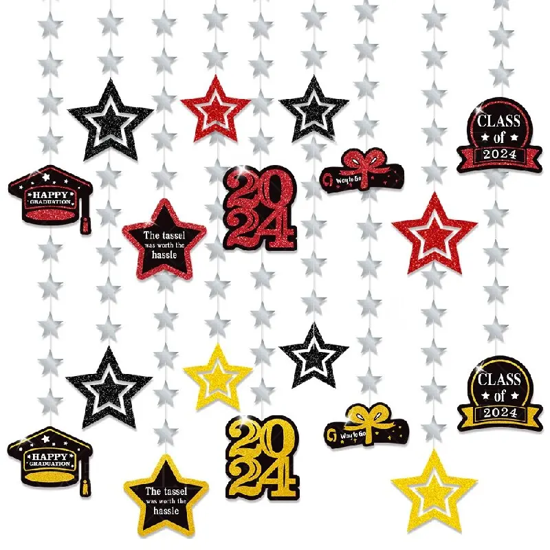 

2024 окончание учебного сезона, искусственная нить, гирлянда, сезон выпускного, счастливое празднование школы, подвесное украшение для флажков