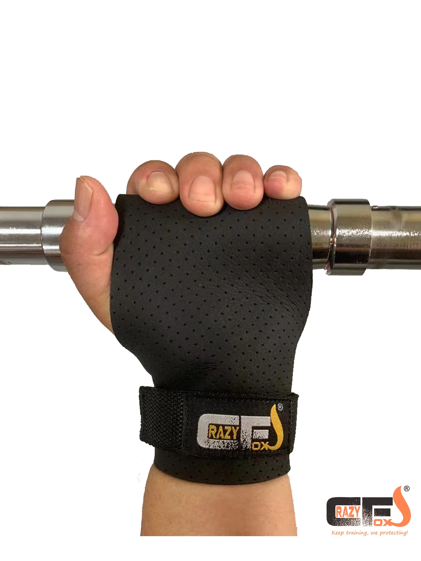 Weightlifting Gloves Gym Grips No Fingers Holes Hand Protectors