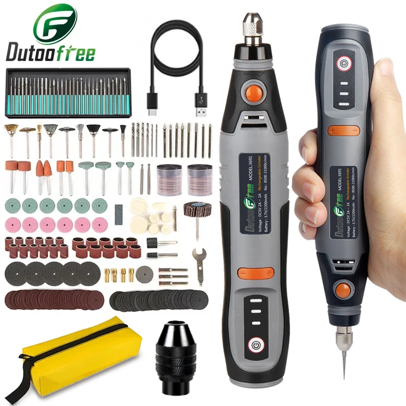 USB 무선 로타리 도구 Dremel 드릴 조각 펜 전기 3 속도 미니 무선 드릴..