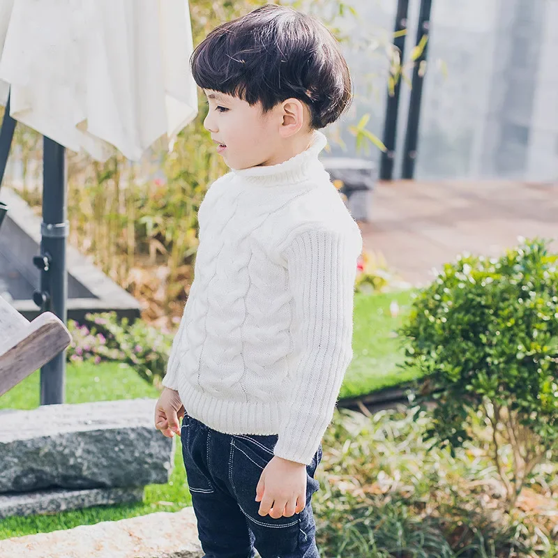 2026 Boy Girl Fashion Twisted Sweater Toddler Girls Thick Knitwear Child Kids Bottoming O-Neck Sweater Pullovers Winter Sweater