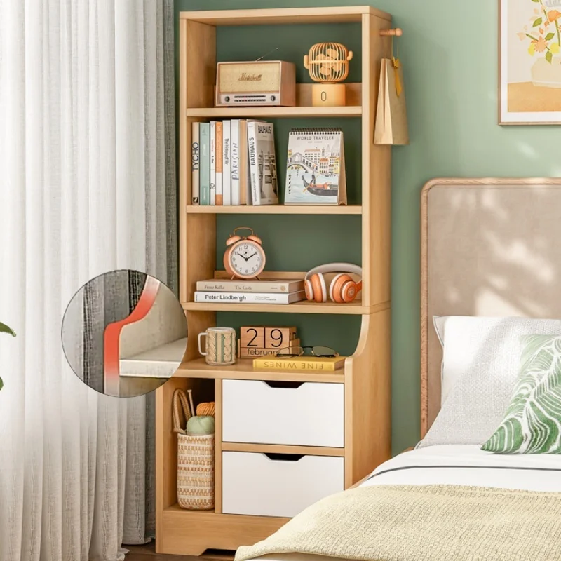 Modern End Table Wood Nightstand Side Table Cabinet Bedside with 2 Drawers