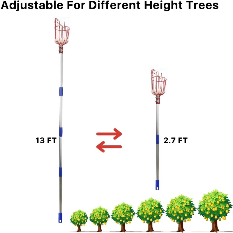 13FT Fruit Picker Pole with Basket 4