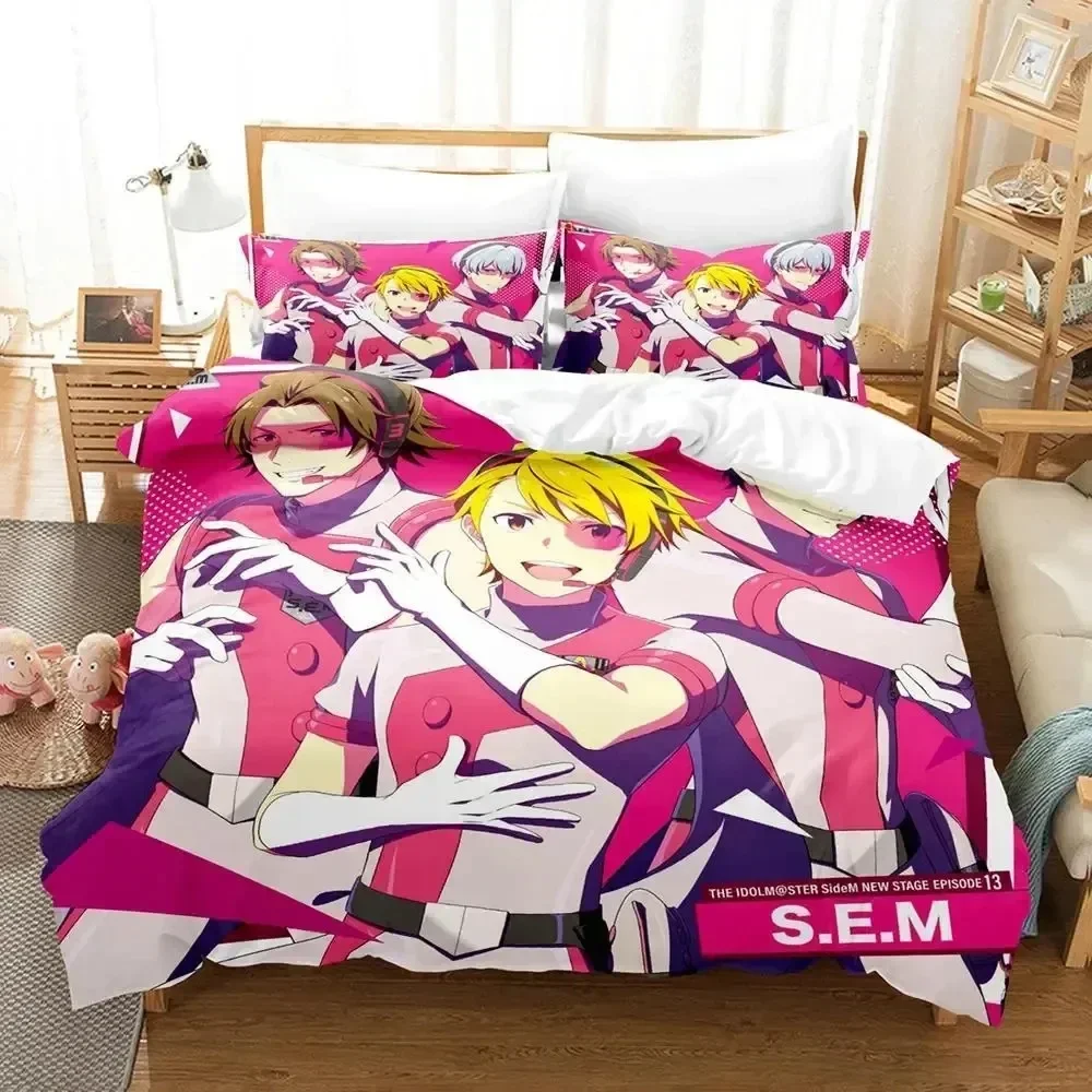 3dAnime Idolmaster SideM Bedding Set Duvet Cover Bed Set Quilt Cover Pillowcase Comforter king Queen Size Boys Adult Bedding Set