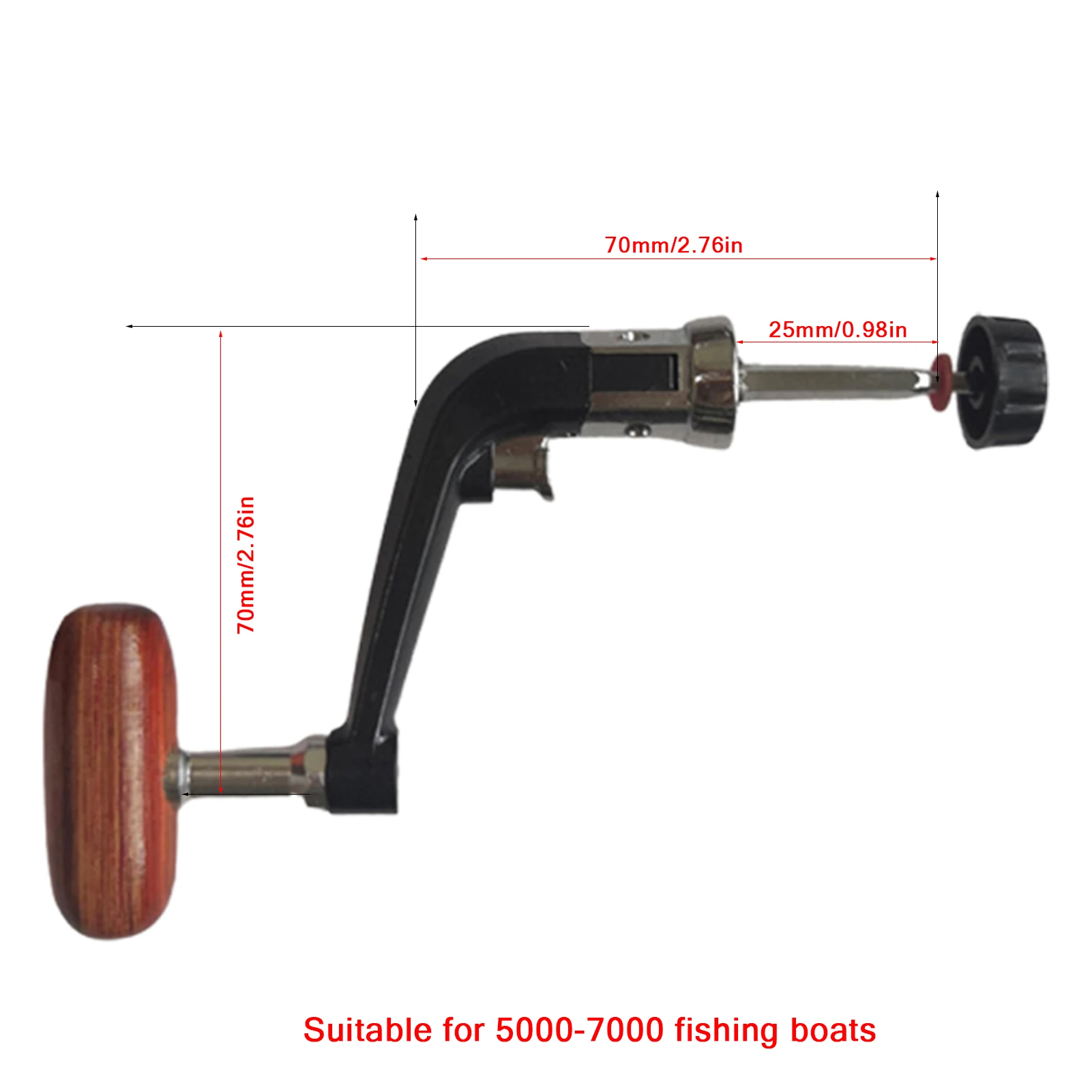 Half-metal Fishing Reel Rotary Knob Handle Spinning Fishing Reel