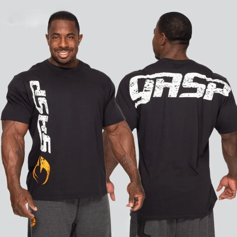 Cotton Short Sleeved Shirt GASP Original Tee Gaishipu Shiyuan Big Men's Short-sleeved Cotton Loose and Comfortable Muscle Bodybuilding T-shirt