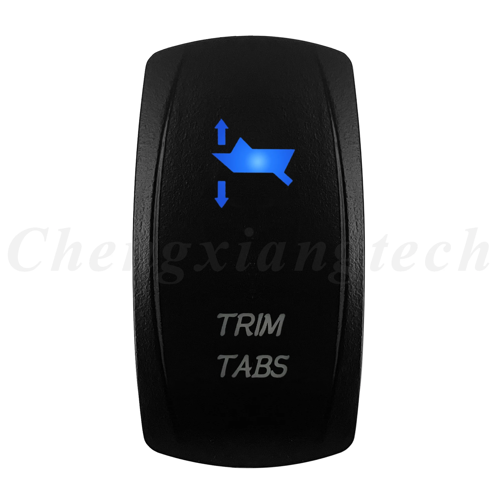 12V 20A Blue LED Waterproof Laser Rocker Switch - IP68 Rated