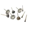 9Pcs/set Steel Wire Brush For Dremel Rotary Tool Paint Rust Removal Polishing Grinding Wheel Metal Polishing Cleaning Brush 3