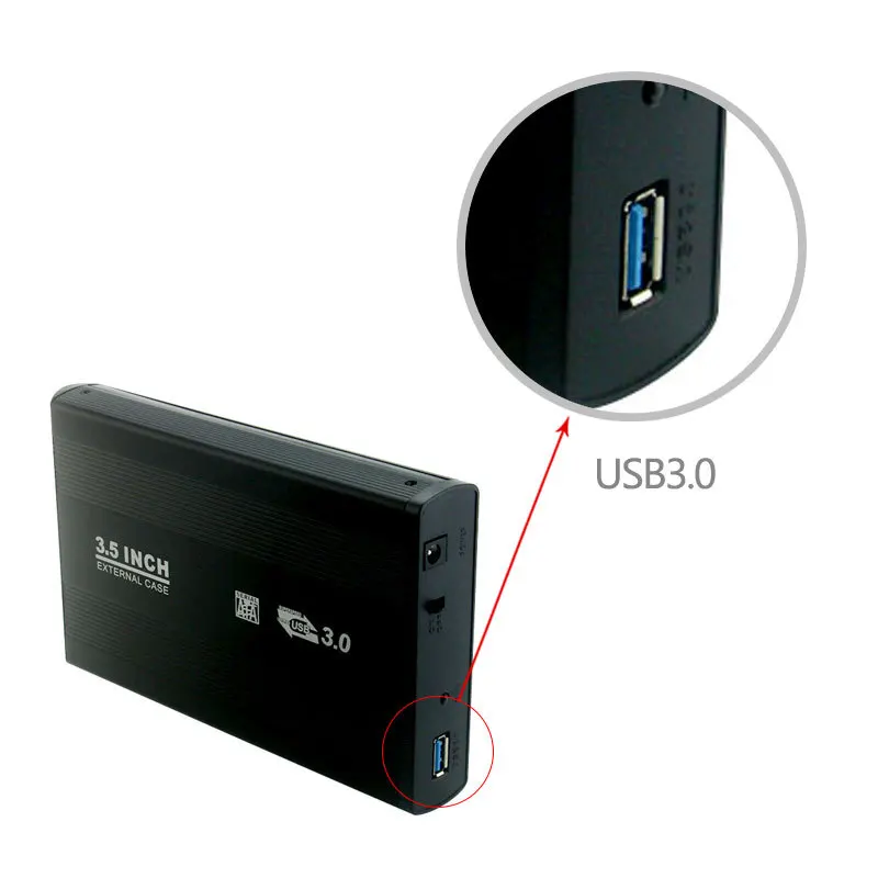 Compact USB 3.0 Type-C External Hard Drive Enclosure Box
