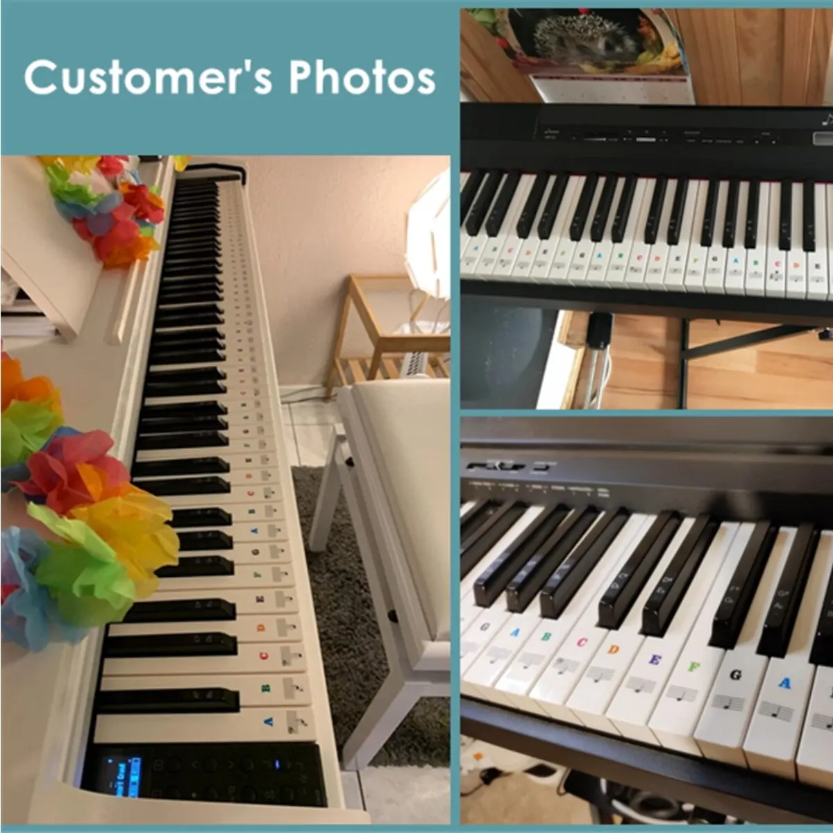 Adesivi Per Pianoforte Trasparenti – 88 Tasti, Per Bambini E Principianti, Set Note