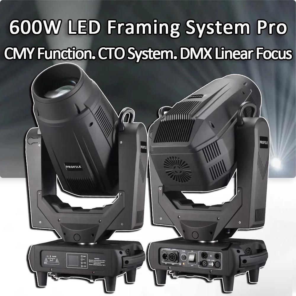 

600W CTO CMY Profile Frame Moving Head Spot Beam Wash Stage Lighting Professional Framing System Cutting DJ Wedding Party
