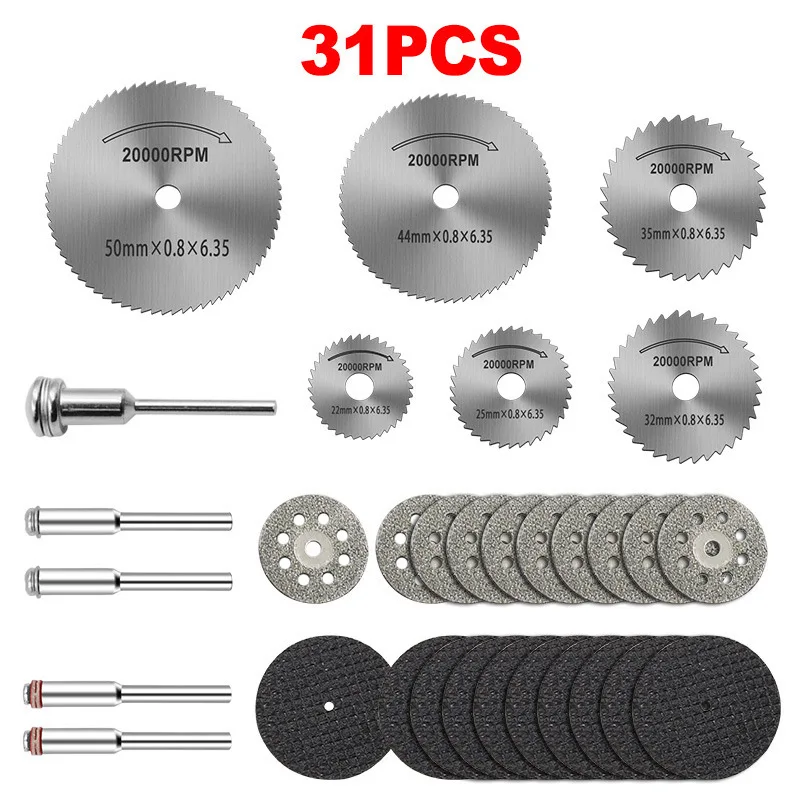 31pc Diamond Cutting Discs Sanding Grinding Wheel Circular Saw Blade