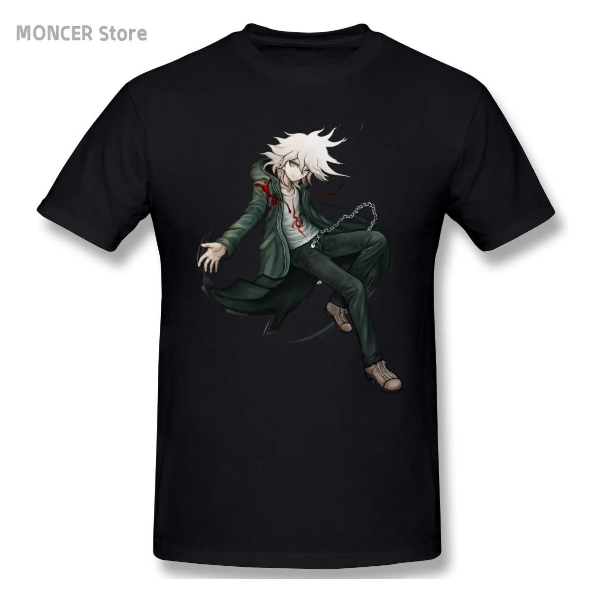 

Мужская футболка Nagito Komaeda Danganronpa, забавная хлопковая футболка с короткими рукавами для видеоигр, Аниме Манга, с круглым вырезом, одежда Graphic