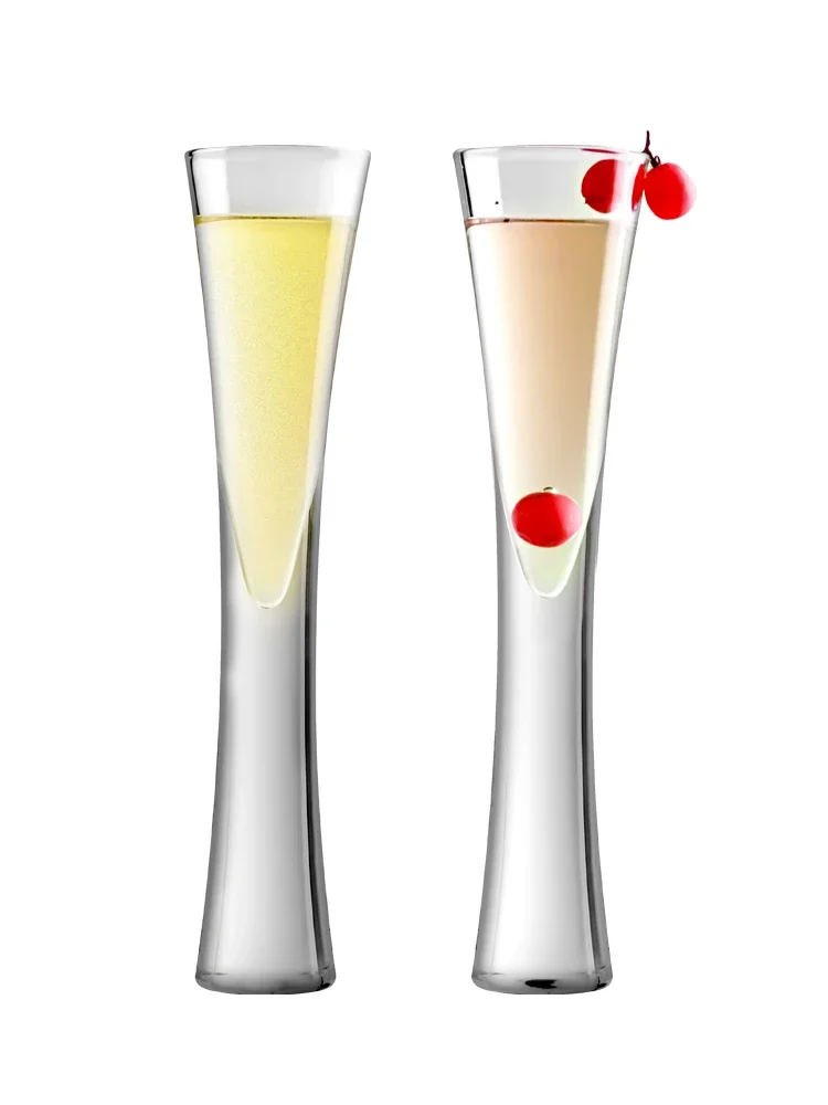 

European style handmade creative crystal glass champagne glasses, set of 6 tall glasses