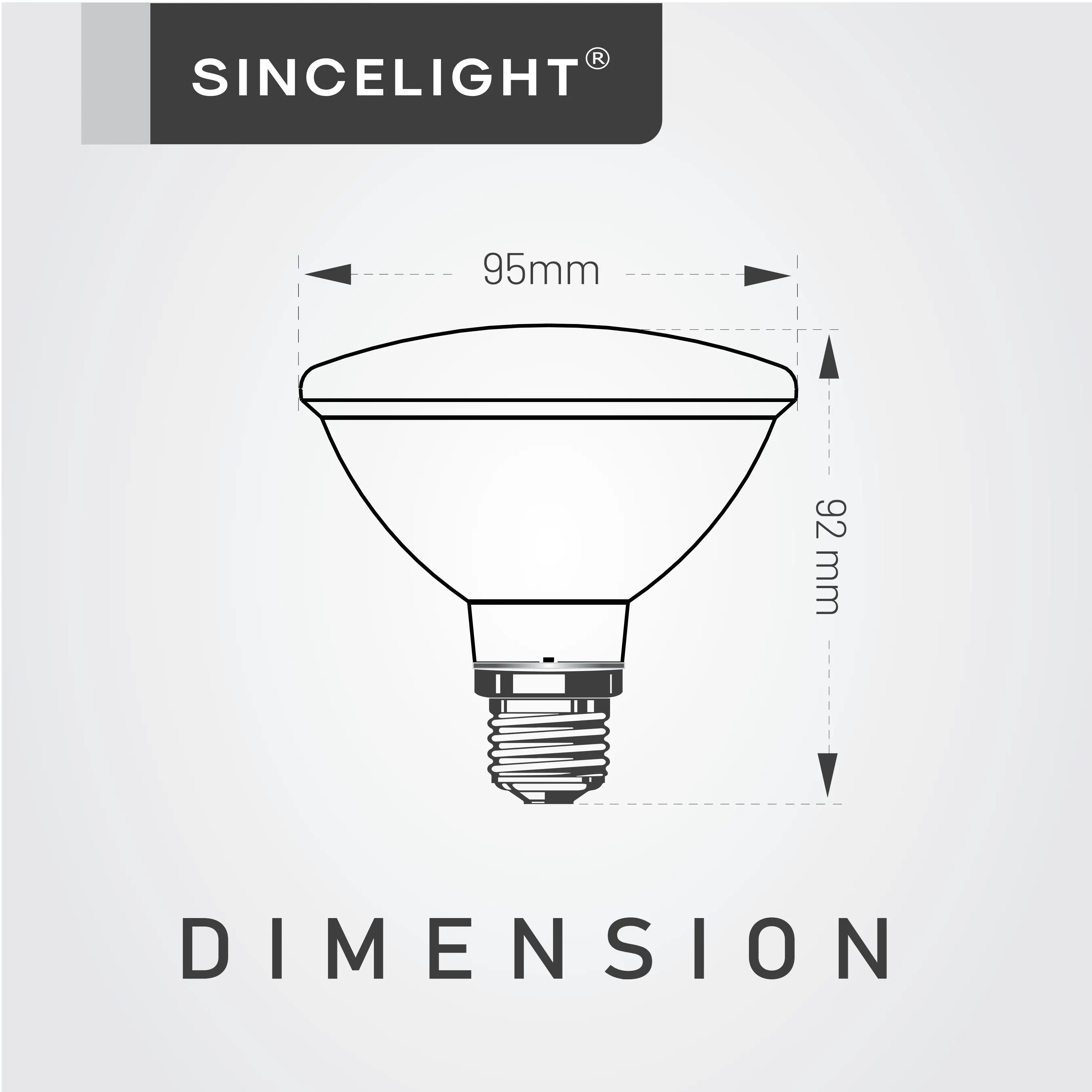 LED 반사경 스포트라이트, PAR 트랙 라이트, E27, 10W,850 루멘, RA90, PAR30S, 디밍 불가, 눈부심 방지 LED 전구, 다운라이트