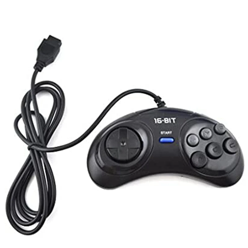 2 Pcs Game Controller for SEGA Genesis for 16 Bit Handle Controller 6 Button Gamepad for SEGA MD Game Accessories