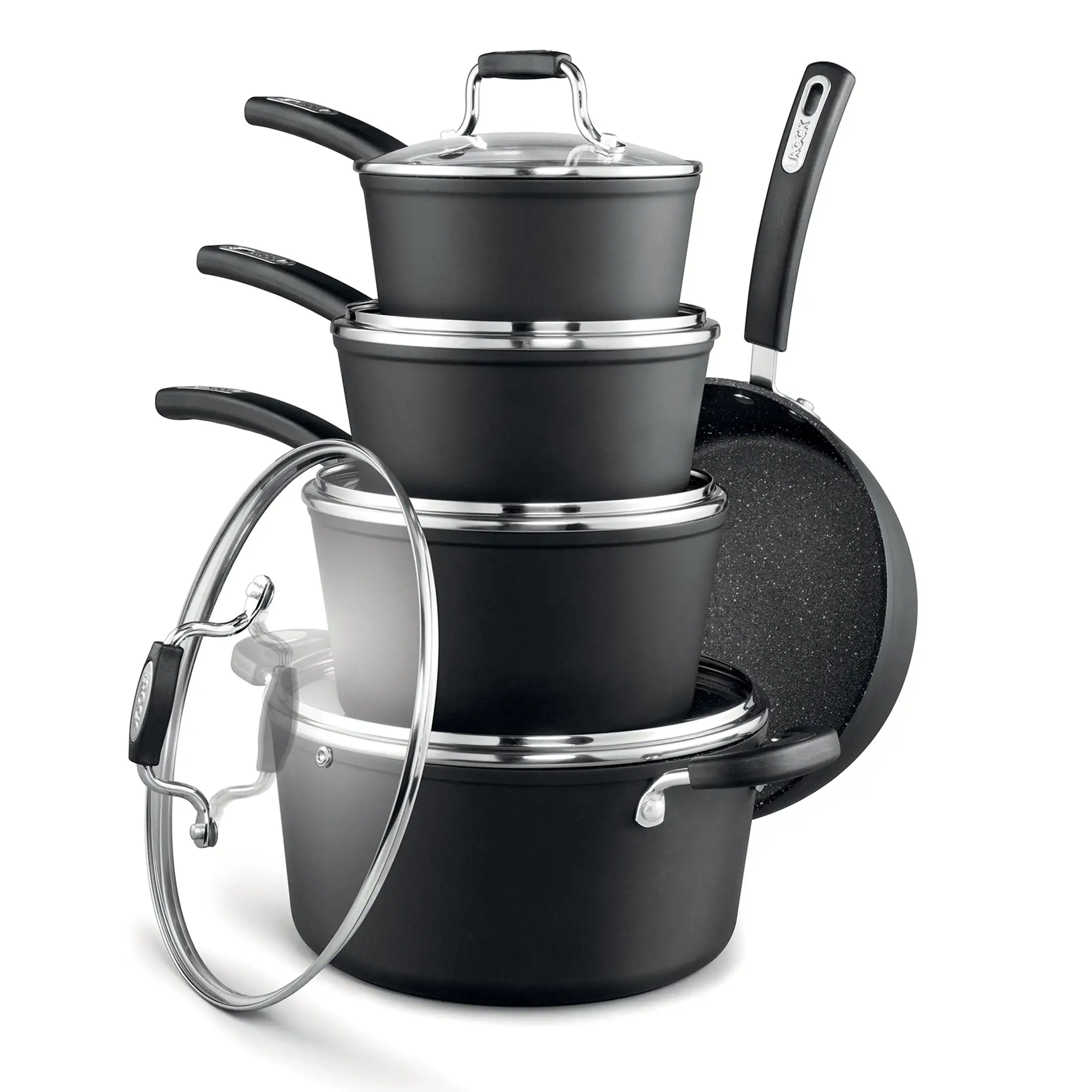 All-Clad Essentials Hard Anodized Nonstick Cookware Set 10 Piece Pots and  Pans Black Pots and Pans Set Nonstick Cooking Pots - AliExpress