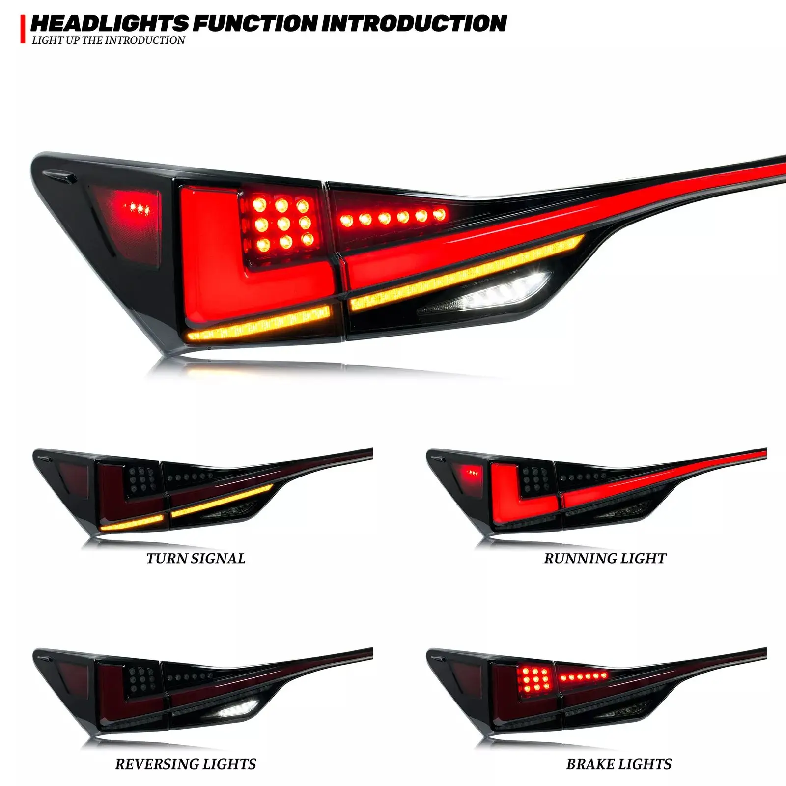 Lexus,アニメーション,GS350,gs200t,gsf 2013-2020用のLEDテール