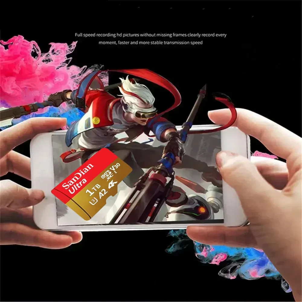 SAN DIAN 고속 마이크로 TF 미니 SD 카드 메모리 플래시 카드, 컴퓨터 카메라 드론용, 1TB, 2TB, 