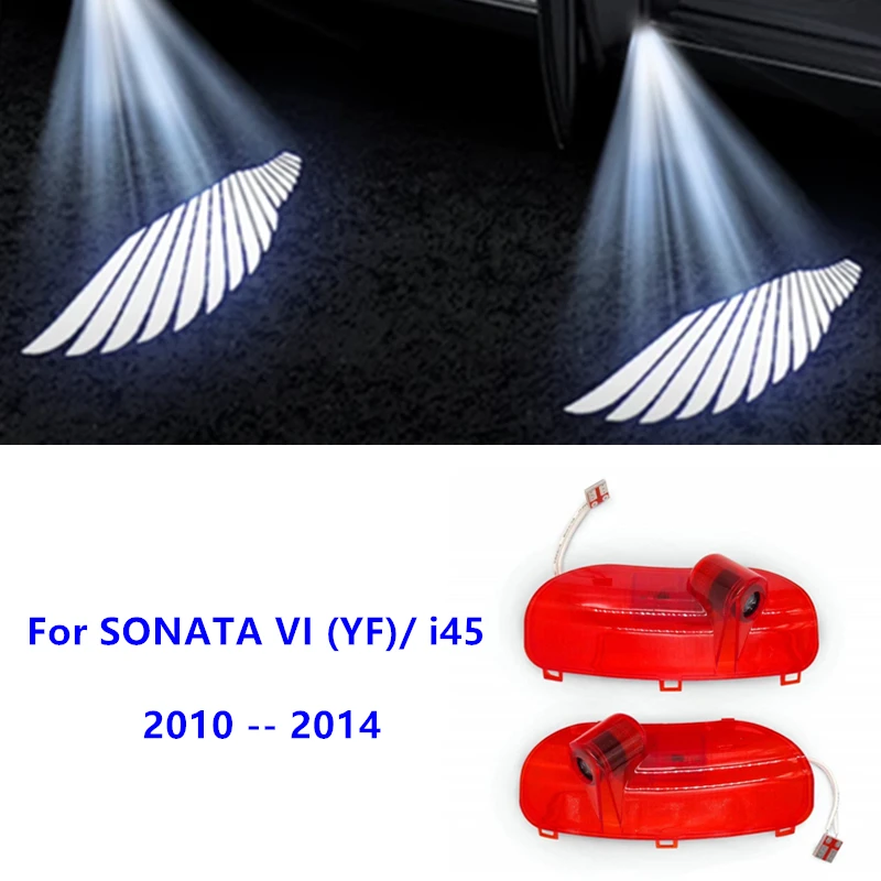 LED 자동차 문짝 웰컴 조명, 정중 프로젝터 고스트 섀도우 램프, 현대 소나타 8 2010-2014 2011 2012 2013 액세서리, 2 개