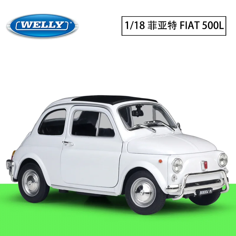 

Модель автомобиля WELLY 1:18 Fiat FIAT 500L из сплава, модель винтажного автомобиля, коллекционные украшения, детский фестиваль, подарки для детей, крутая игрушка