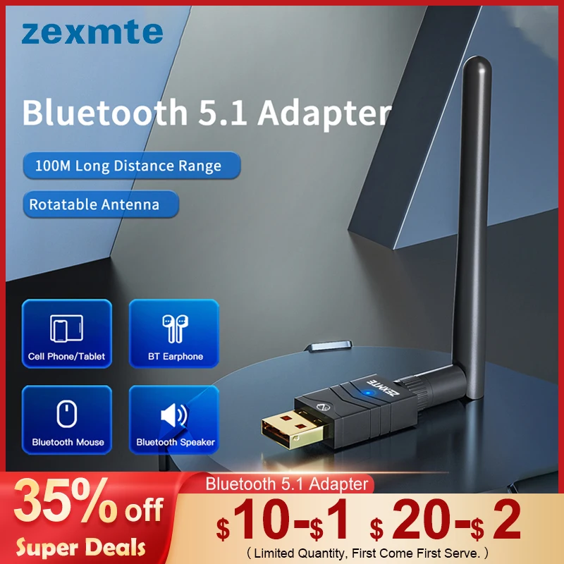 ZexmteUSBBluetooth51AdapterforPCSpeakerMouseMusicAudio