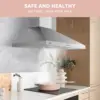 Nonstick Saute Pan, 4.4 QT Ceramic Saute Pan with Lid, Non Toxic Deep Frying Pan, PTFE & PFOA Free, Oven Safe & Compatibl 3