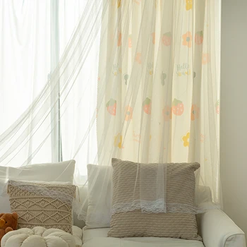 YanYangTian 방주 커튼 창, 거실 침실 서재 장식, 후룸 핑크 파티션 커튼 상품 이미지