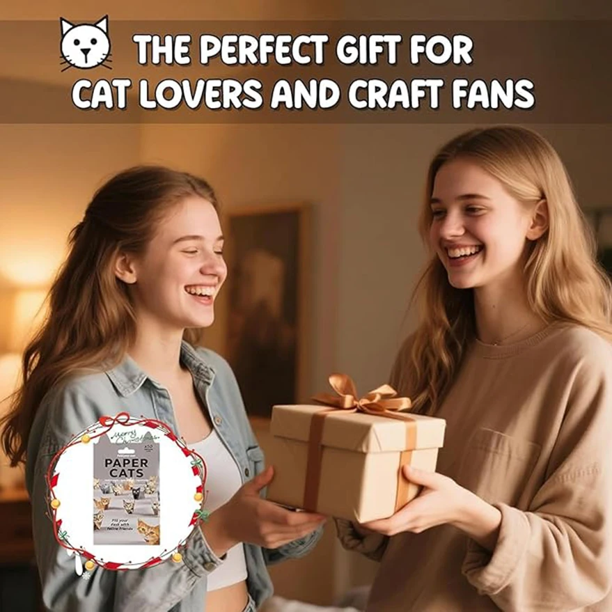 Creative DIY Paper Cats 50 Sheets DIY Origami Paper Handmade DIY Paper Cat Dog Dinosaur Fun Art Craft Folding Animal Folding Set