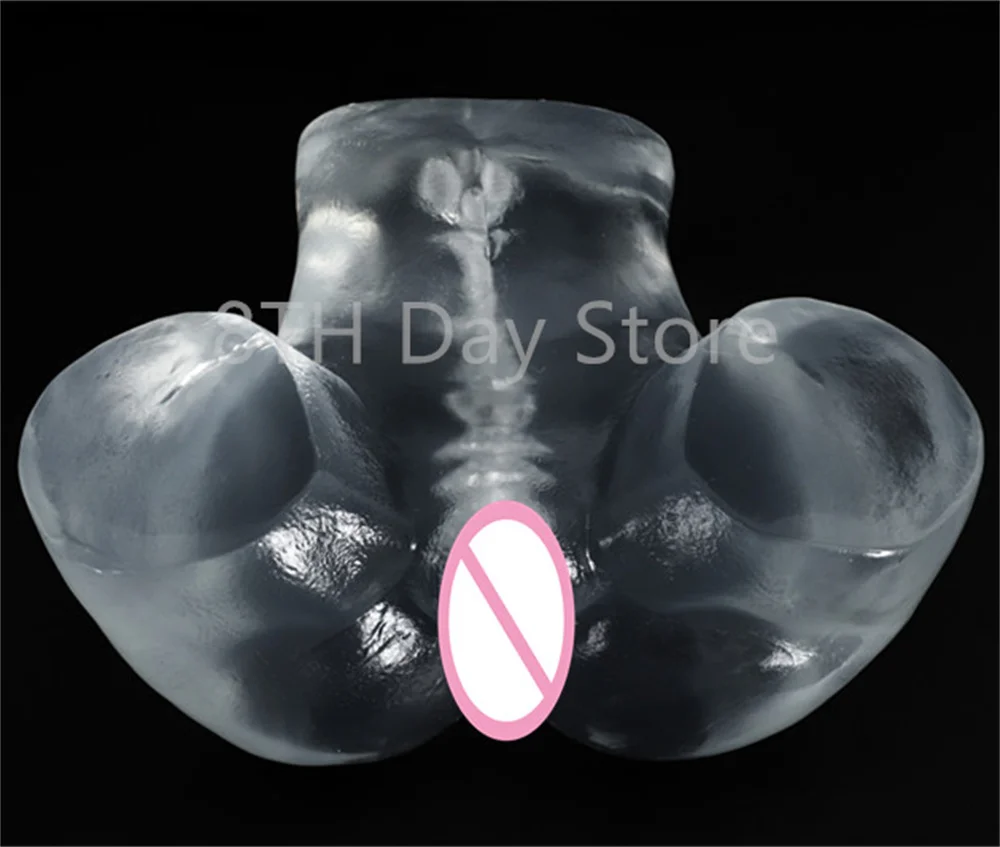 Male Masturbator Artificial Vagina Anal Channel Pocket Pussy Transparent Masturbation Doll Toy Sex For Men