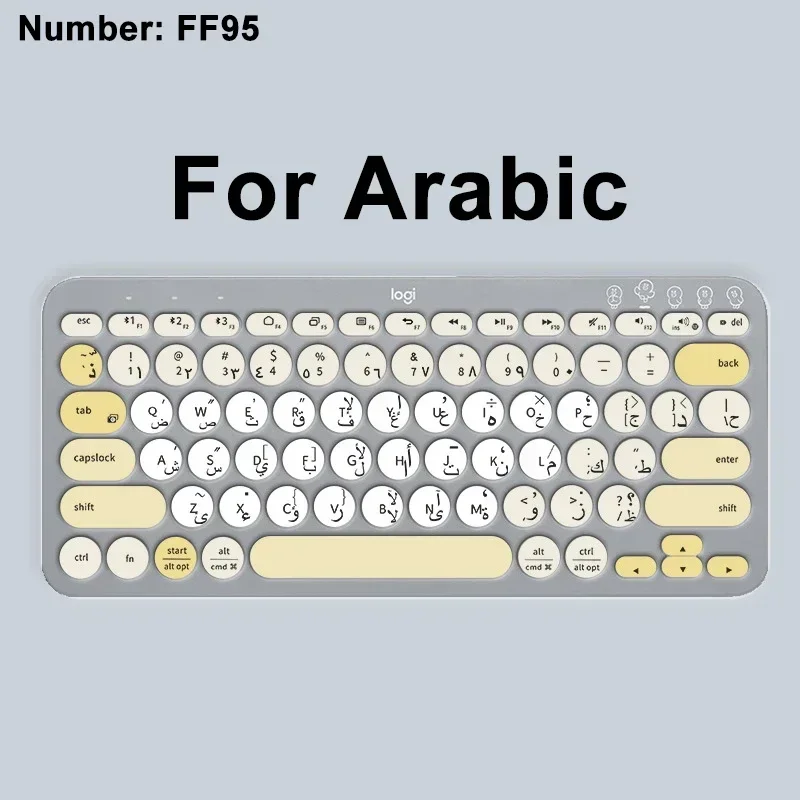 Universal Silicone Keyboard Protector Skin Film - Clear Pink with Multilingual Layout
