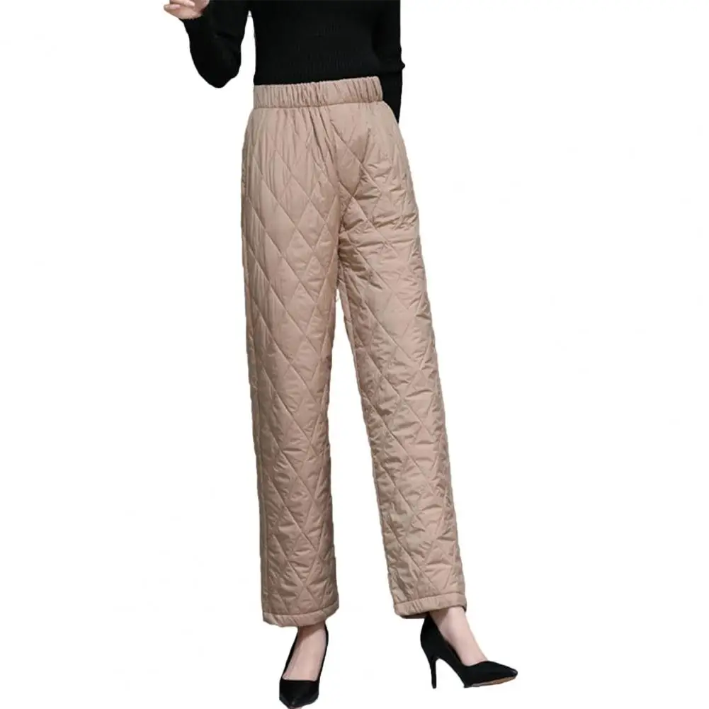 

Fashion Elastic High Waist Straight Winter Pantalones Ankle Length Cotton Thick Bottoms Casual Loose Khaki Warm Pants Women 2023