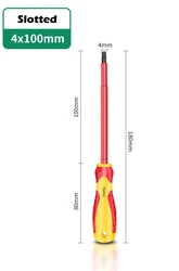 Professional Insulated Screwdriver Set (Slotted 4x100mm)