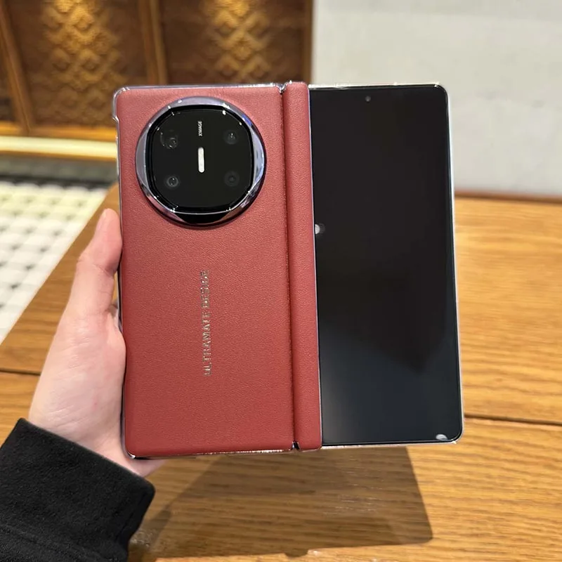 Luxury High-Quality Plating Matte Leather Folding Hinge Shockproof Protection Case
