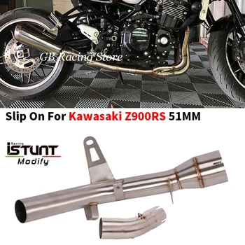 Slip For Kawasaki Z900Rs 2017 - 2020 Middle Link Pipe Motocross Motorcycle Exhaust Moto Escape Plug and Play 51Mm Tube Modified