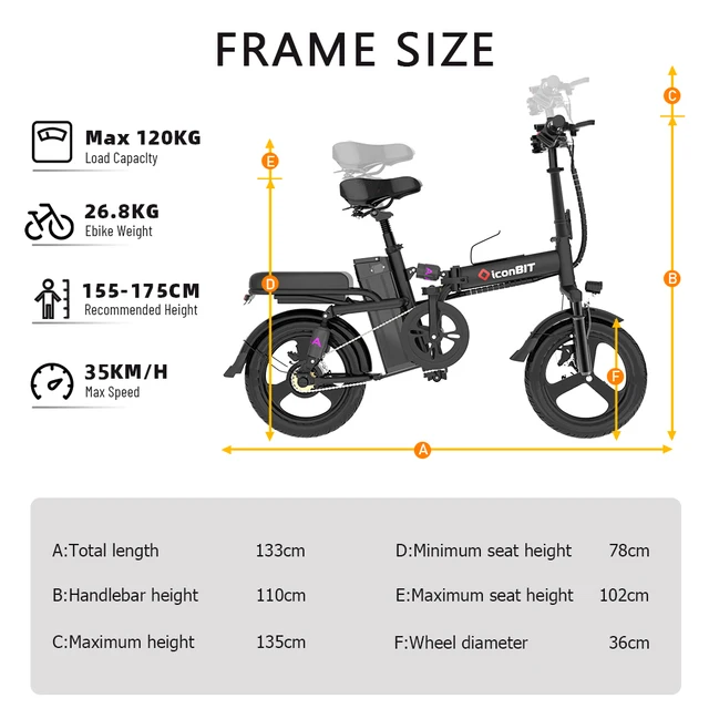 Bici Elettrica Pieghevole DEEPOWER - Batteria 48V 10Ah, Motore 250W, Freni A Disco, Per Citt&agrave;