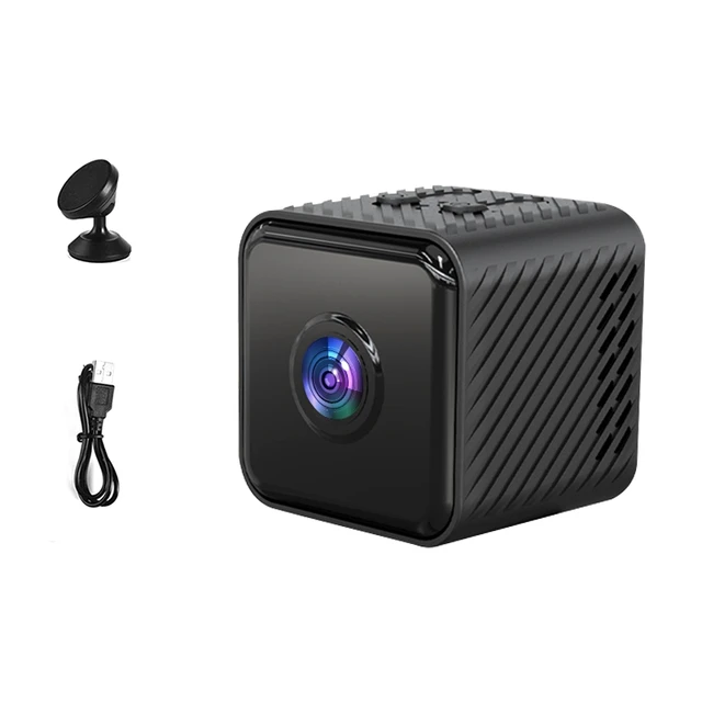 W8 Mini Camera HD 1080P Night Vision Battery Video Surveillance Wifi Smart  Home Camera(Black)