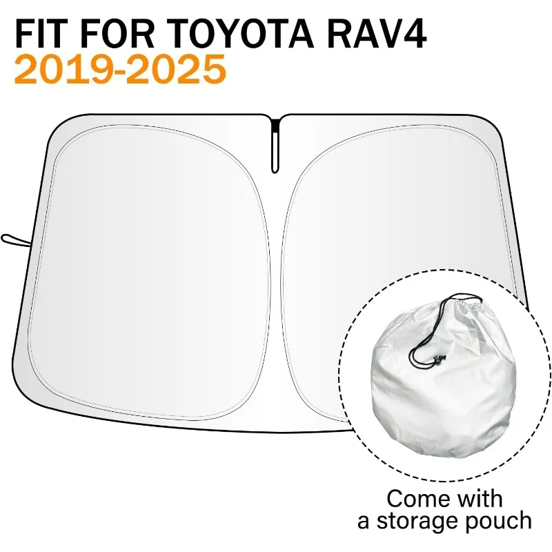 Premium Windshield Sun Shade: UV Blocking Sun Visor for SUV and Crossover Front Windows