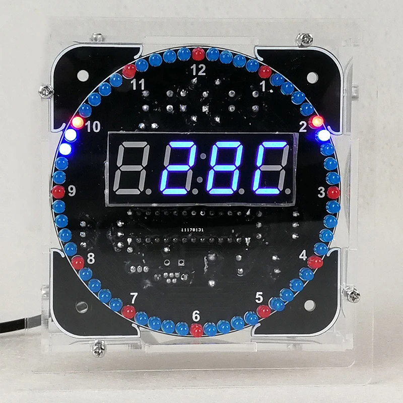 DIY Rotating Digital LED Display Module Alarm Electronic Digital Clock ...