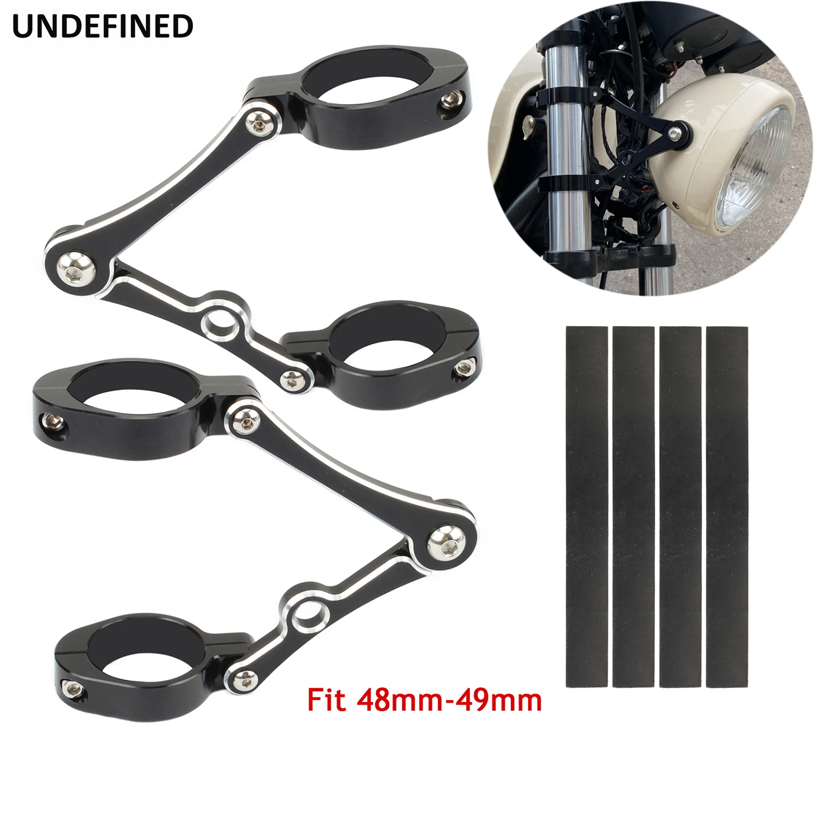 Motorcycle Headlight Bracket 48mm 49mm Mounting Clamp Cnc Fork Tube