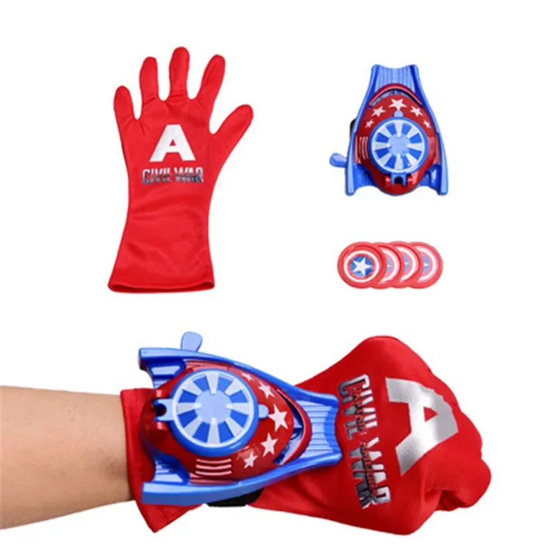 The Avengers Toys Superhero Ironman Spider man Captain America Hulk Glove Emitter Cosplay Figure Toys For Children action figure cartoon toys