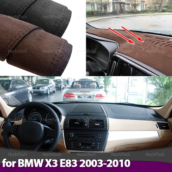 Auto Antiscivolo Zerbino Pelle Scamosciata Auto Cruscotto Copertura Zerbino Dash Zerbino Proteggere Tappeto Per BMW X3 E83 2.0i 3.0d 2003 ~ 2010 Accessori LHD