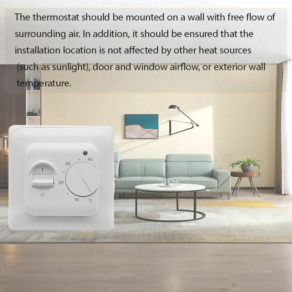 Thermostat Wi-Fi intelligent pour plancher chauffant 3600 W