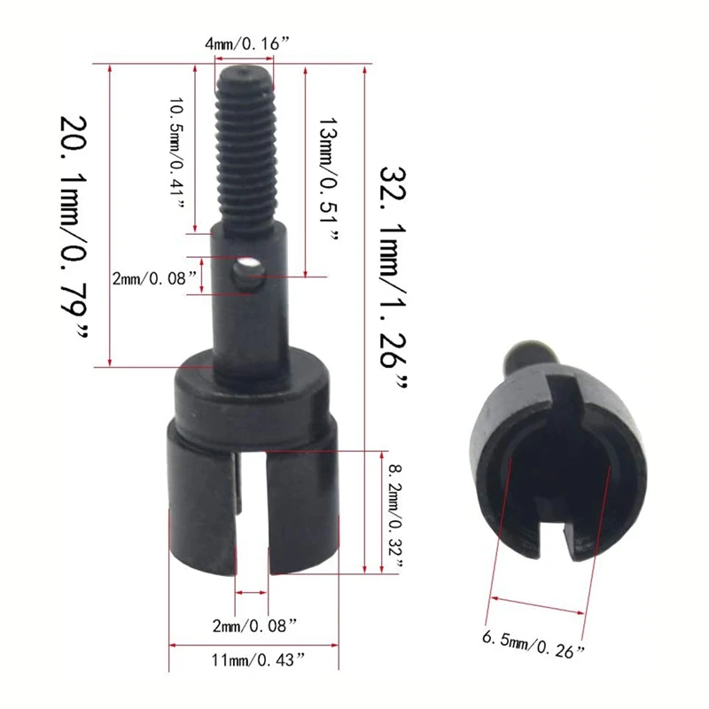 

4Pcs Dogbone Drive Shaft & Wheel Axle For HSP 94111 94108 94170 1/10