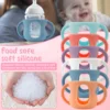 6Pcs Silicone Sleeves Silicone Baby Bottle Cover with Handle Anti Slip Heat Resistant Glass Bottle Sleeve 120/240ml Bottle Cover 2