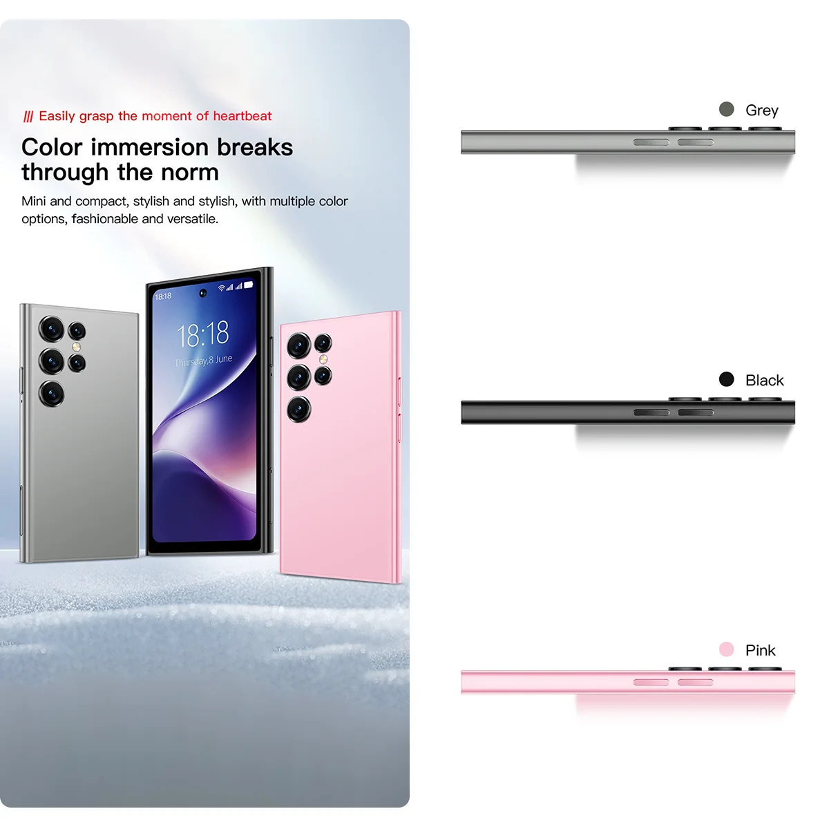 ONEMYTH S25 Pro Mini Smartphone 3G Network 4.0 Inch HD Display 2000mAh 2GB RAM 16GB ROM Android 8.1 Dual SIM With Play Store 6