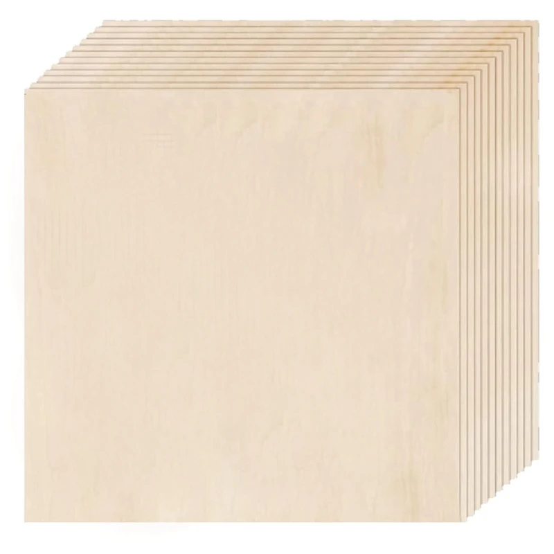 Basswood sheets 12 pack 12X12x1/8Inch 3Mm for laser cutting engraving drawing